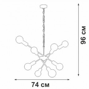 Подвесная люстра Vitaluce V4750 V4750-1/8 в Югорске - yugorsk.ok-mebel.com | фото 2