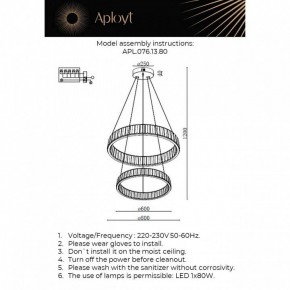 Подвесной светильник Aployt Oriann APL.076.13.80 в Югорске - yugorsk.ok-mebel.com | фото 2