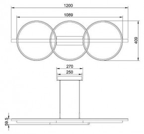 Подвесной светильник Arte Lamp Fluido A3913SP-24BK в Югорске - yugorsk.ok-mebel.com | фото 3