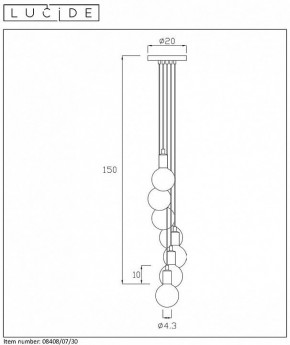 Подвесной светильник Lucide Fix Multiple 08408/07/30 в Югорске - yugorsk.ok-mebel.com | фото 4