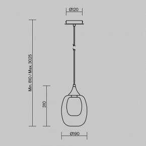 Подвесной светильник Maytoni Aura MOD016PL-01BS1 в Югорске - yugorsk.ok-mebel.com | фото 4