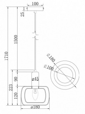 Подвесной светильник Maytoni Vision MOD411PL-01G в Югорске - yugorsk.ok-mebel.com | фото 7