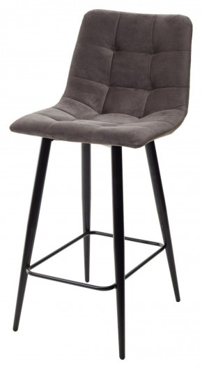 Полубарный стул CHILLI-QB графит #14, велюр / черный каркас (H=66cm) М-City в Югорске - yugorsk.ok-mebel.com | фото