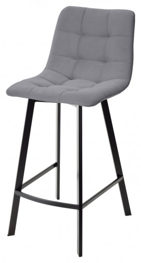Полубарный стул CHILLI-QB SQUARE серый #27, велюр / черный каркас (H=66cm) М-City в Югорске - yugorsk.ok-mebel.com | фото 1