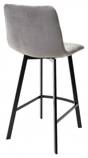 Полубарный стул CHILLI-QB SQUARE светло-серый #26, велюр / черный каркас (H=66cm) М-City в Югорске - yugorsk.ok-mebel.com | фото 4