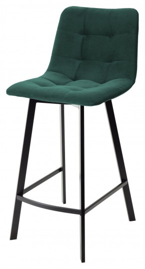 Полубарный стул CHILLI-QB SQUARE зеленый #19, велюр / черный каркас (H=66cm) М-City в Югорске - yugorsk.ok-mebel.com | фото