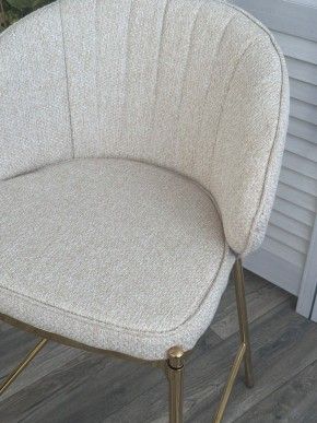 Полубарный стул WENDY TRF-11 светло-бежевый, ткань / золотой каркас (H=65) М-City в Югорске - yugorsk.ok-mebel.com | фото