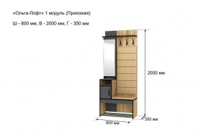 Прихожая "Ольга-Лофт 1" в Югорске - yugorsk.ok-mebel.com | фото 4