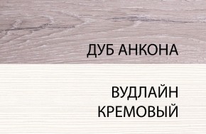 Шкаф 1DT L, OLIVIA, цвет вудлайн крем/дуб анкона в Югорске - yugorsk.ok-mebel.com | фото 3