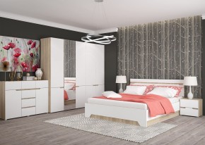 Шкаф 2-х створчатый АНТАЛИЯ (Сонома/Белый софт) в Югорске - yugorsk.ok-mebel.com | фото 3