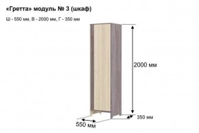 Шкаф 2-х створчатый "Гретта 3" в Югорске - yugorsk.ok-mebel.com | фото 6