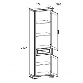 Шкаф 2D1S, MONAKO, цвет Сосна винтаж/дуб анкона в Югорске - yugorsk.ok-mebel.com | фото 3