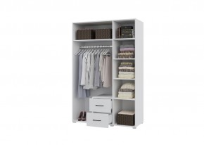 Шкаф 3-х створчатый с ящиками VICTOR (Белый-Бетон) в Югорске - yugorsk.ok-mebel.com | фото 2