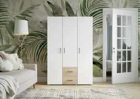 Шкаф 3-х створчатый с ящиками VICTOR (Сонома-Белый) в Югорске - yugorsk.ok-mebel.com | фото 3
