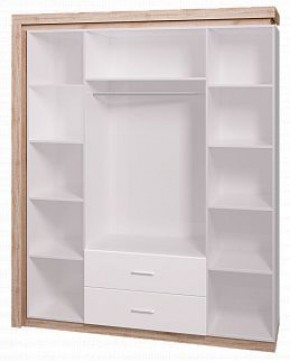 Шкаф для одежды с ящиками 4-х створчатый с зеркалом Люмен 16 в Югорске - yugorsk.ok-mebel.com | фото 2