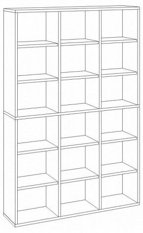 Шкаф книжный Домино СУ(ш3в2)+6ФГ в Югорске - yugorsk.ok-mebel.com | фото 2