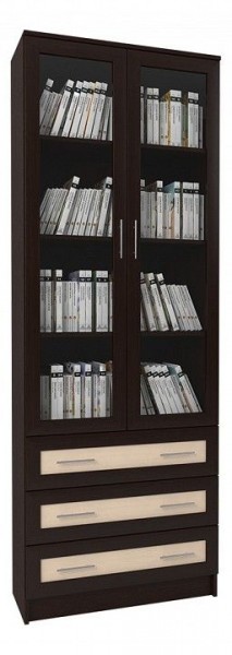 Шкаф книжный Мебелайн-51 в Югорске - yugorsk.ok-mebel.com | фото