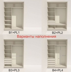 Шкаф-купе 1400 серии SOFT D8+D2+B2+PL4 (2 ящика+F обр.штанга) профиль «Графит» в Югорске - yugorsk.ok-mebel.com | фото 6