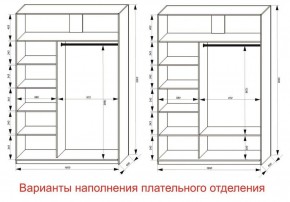 Шкаф-купе 1600 серии SOFT D1+D3+B2+PL1 (2 ящика+1штанга) профиль «Графит» в Югорске - yugorsk.ok-mebel.com | фото 6