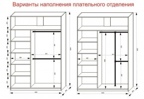 Шкаф-купе 1600 серии SOFT D1+D3+B2+PL1 (2 ящика+1штанга) профиль «Графит» в Югорске - yugorsk.ok-mebel.com | фото 7