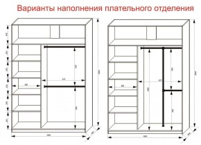 Шкаф-купе 1600 серии SOFT D6+D6+B2+PL3 (2 ящика+2штанги) профиль «Капучино» в Югорске - yugorsk.ok-mebel.com | фото 7