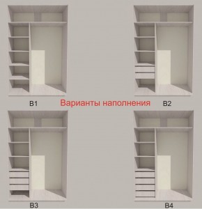 Шкаф-купе 1700 серии SILVER S3+S4+B2+PL4 (2 ящика+F обр.штанга) профиль «Серебро» в Югорске - yugorsk.ok-mebel.com | фото 5
