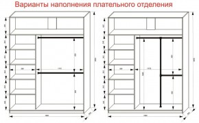 Шкаф-купе 1800 серии SOFT D8+D2+B2+PL4 (2 ящика+F обр.штанга) профиль «Графит» в Югорске - yugorsk.ok-mebel.com | фото 8