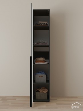 Шкаф Linnea MHR-1-2 2050х400х510 (Графит-М 11.1.25) в Югорске - yugorsk.ok-mebel.com | фото 4