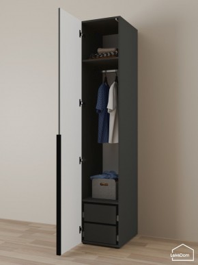 Шкаф Linnea MHR-1-3 2050х400х510 (Графит-М 11.1.25) в Югорске - yugorsk.ok-mebel.com | фото 5