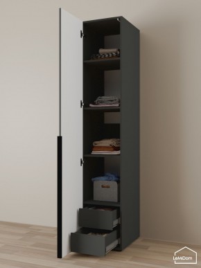 Шкаф Linnea MHR-1-4 2050х400х510 (Графит-М 11.1.25) в Югорске - yugorsk.ok-mebel.com | фото 6