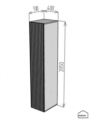 Шкаф Linnea MHR-1PO 2050х400х510 (Белый-М 11.1.2) в Югорске - yugorsk.ok-mebel.com | фото 2