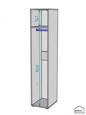 Шкаф Linnea MHR-1PO 2050х400х510 (Белый-М 11.1.2) в Югорске - yugorsk.ok-mebel.com | фото 3