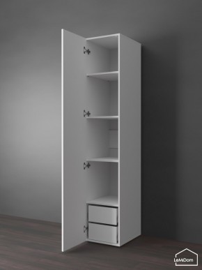 Шкаф Linnea MHR-1PO-4 2050х400х510 (Белый-М 11.1.1) в Югорске - yugorsk.ok-mebel.com | фото 5