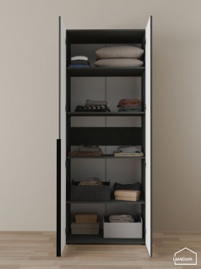 Шкаф Linnea MHR-2-2 2050х800х510 (Графит-М 11.1.25) в Югорске - yugorsk.ok-mebel.com | фото 4