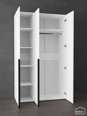 Шкаф Linnea MHR-3-1 2050х1200х510 (Белый-М 11.1.1) в Югорске - yugorsk.ok-mebel.com | фото 4