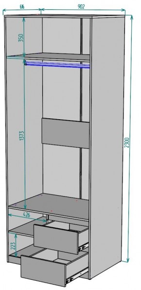 Шкаф Мальта H200 в Югорске - yugorsk.ok-mebel.com | фото 2