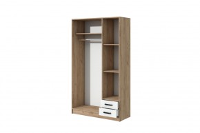 Шкаф распашной Эконом (Дуб крафт золотой/Белый текстурный) в Югорске - yugorsk.ok-mebel.com | фото 2