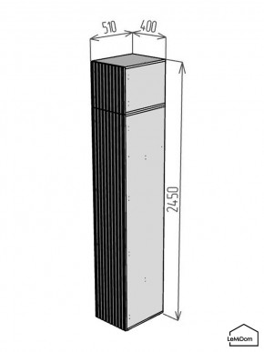 Шкаф с антресолью Linnea MHR-1A-2 2450х400х510 (Белый-М 11.1.2) в Югорске - yugorsk.ok-mebel.com | фото 2