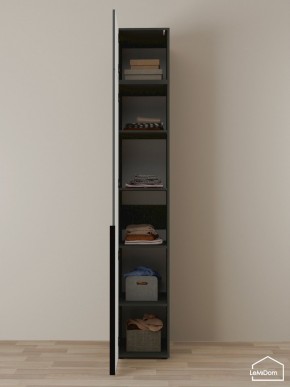 Шкаф с антресолью Linnea MHR-1A-2 2450х400х510 (Графит-М 11.1.25) в Югорске - yugorsk.ok-mebel.com | фото 4
