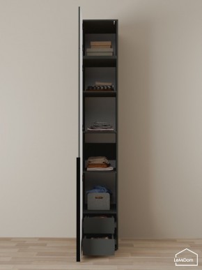 Шкаф с антресолью Linnea MHR-1A-4 2450х400х510 (Графит-М 11.1.25) в Югорске - yugorsk.ok-mebel.com | фото 4