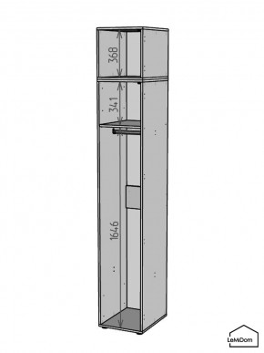 Шкаф с антресолью Linnea MHR-1POA-1 2450х400х510 (Белый-М 11.1.1) в Югорске - yugorsk.ok-mebel.com | фото 3
