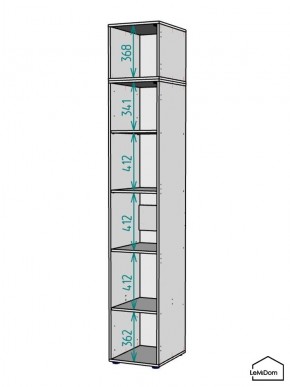 Шкаф с антресолью Linnea MHR-1POA-2 2450х400х510 (Белый-М 11.1.1) в Югорске - yugorsk.ok-mebel.com | фото 3