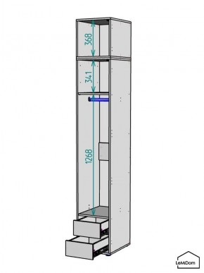 Шкаф с антресолью Linnea MHR-1POA-3 2450х400х510 (Белый-М 11.1.2) в Югорске - yugorsk.ok-mebel.com | фото 3