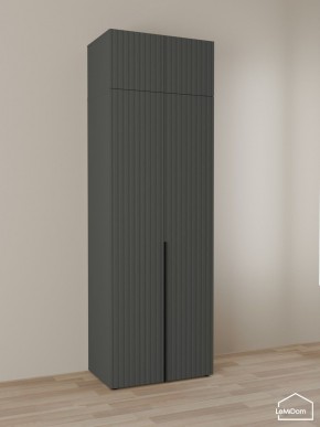 Шкаф с антресолью Linnea MHR-2A-1 2450х800х510 (Графит-М 11.1.25) в Югорске - yugorsk.ok-mebel.com | фото