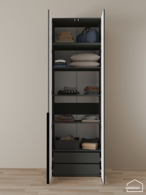Шкаф с антресолью Linnea MHR-2A-3 2450х800х510 (Графит-М 11.1.25) в Югорске - yugorsk.ok-mebel.com | фото 5