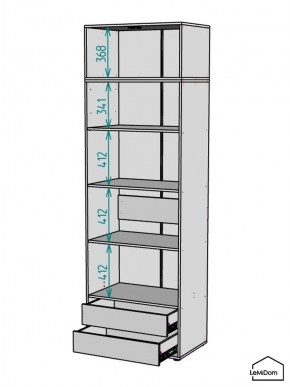 Шкаф с антресолью Linnea MHR-2POA-4 2450х800х510 (Белый-М 11.1.2) в Югорске - yugorsk.ok-mebel.com | фото 3