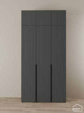 Шкаф с антресолью Linnea MHR-3A-2 2450х1200х510 (Графит-М 11.1.25) в Югорске - yugorsk.ok-mebel.com | фото