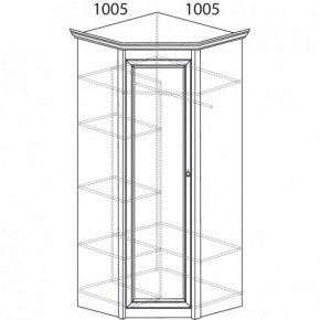 Шкаф угловой №662 "Флоренция" Фасад глухой (угол 1005*1005) Дуб оксфорд в Югорске - yugorsk.ok-mebel.com | фото 3