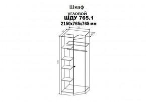 KI-KI ШДУ765.1 Шкаф угловой (белый/белое дерево) в Югорске - yugorsk.ok-mebel.com | фото 2