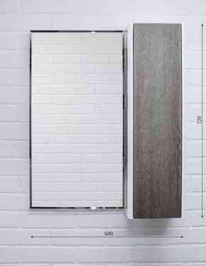 Шкаф-зеркало Uno 60 Дуб серый левый/правый Домино (DU1503HZ) в Югорске - yugorsk.ok-mebel.com | фото 7